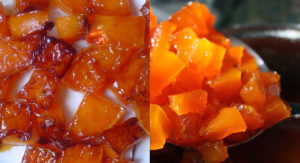 Карамелизированные кусочки тыквы