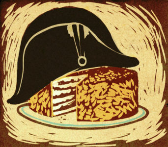 Карикатура на знаменитый одноименный торт "Наполеон"